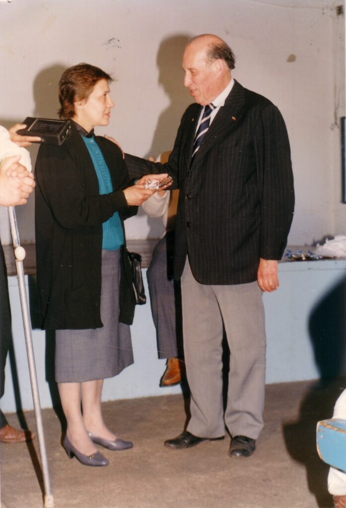 Justina Castro y Luis Santos Dini - 50 años de Radio Zorrilla - Setiembre de 1989 - Foto brindada por Justina Castro.